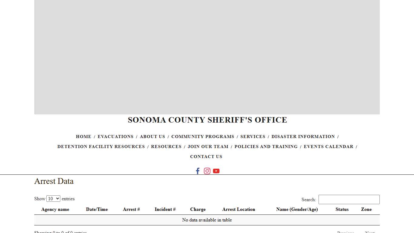 Arrest Log — Sonoma County Sheriff's Office