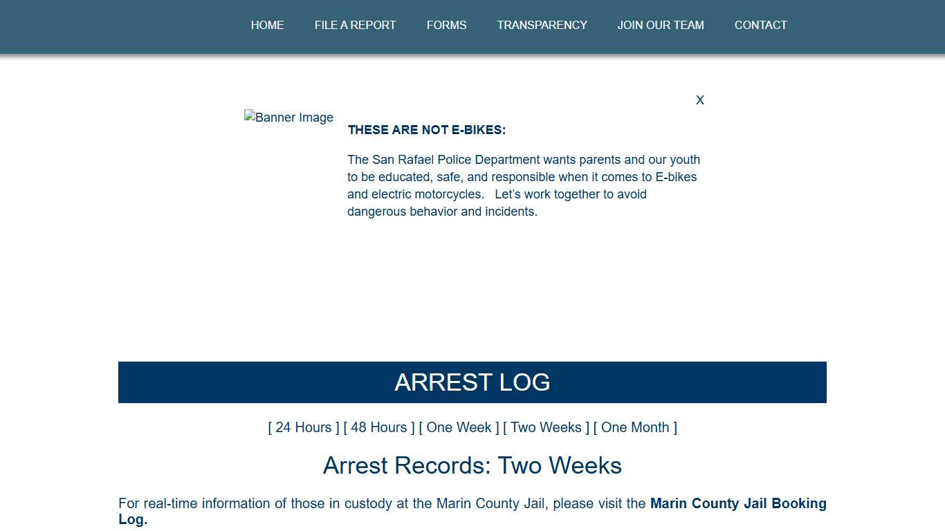 Arrest Log